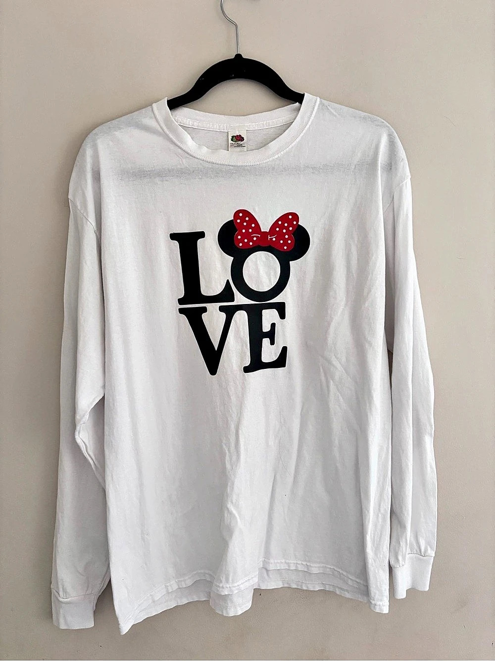 LOVE Minnie Mouse Graphic Long Sleeve Tee Size G